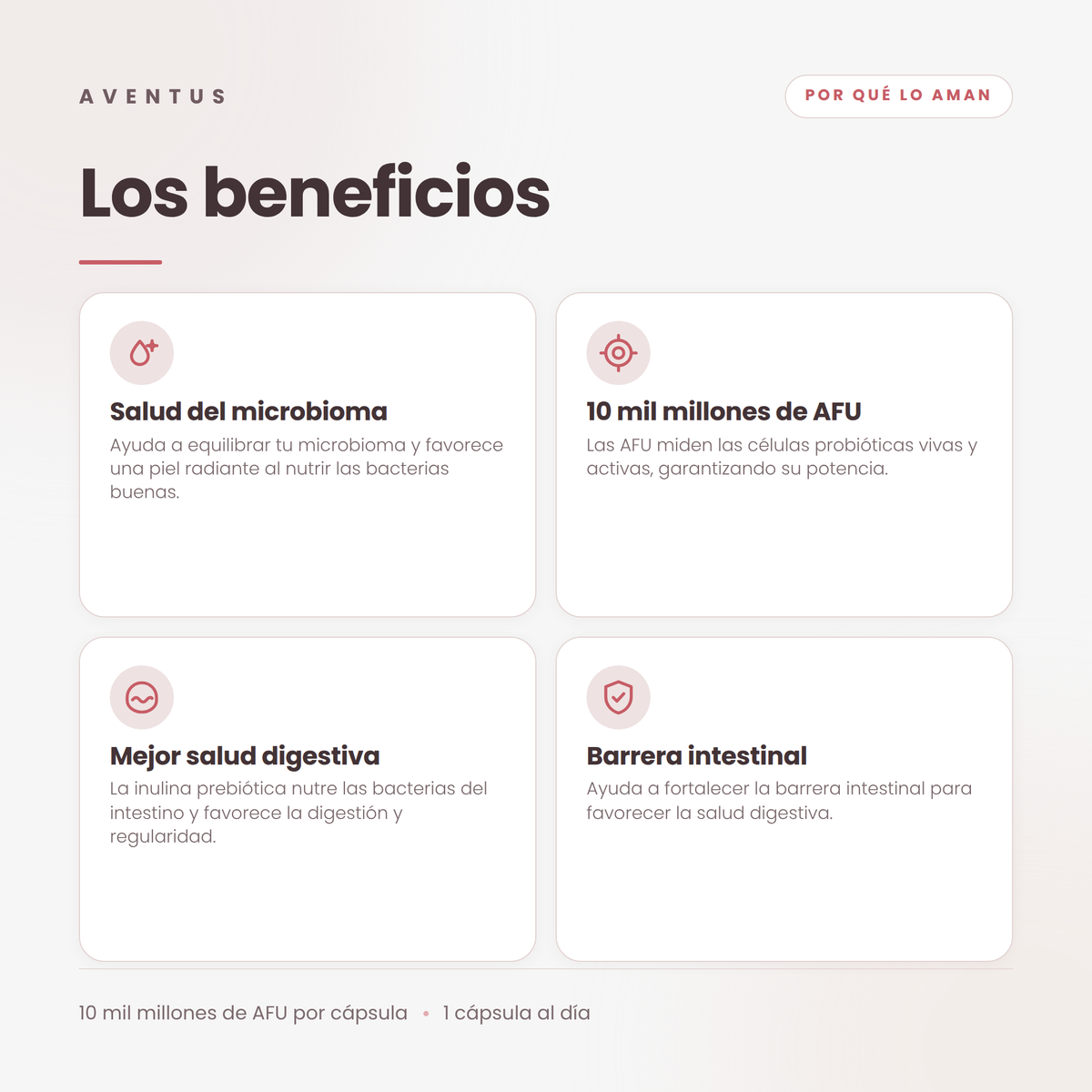 Akkermansia + Prebiótico — Los beneficios
