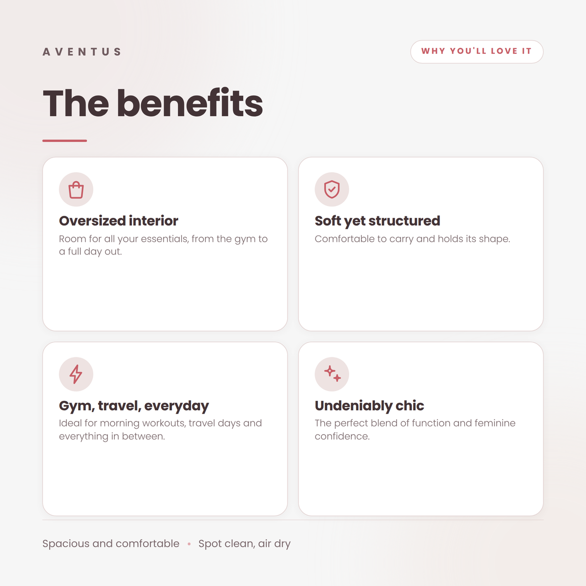 Aventus Tote Bag — The benefits
