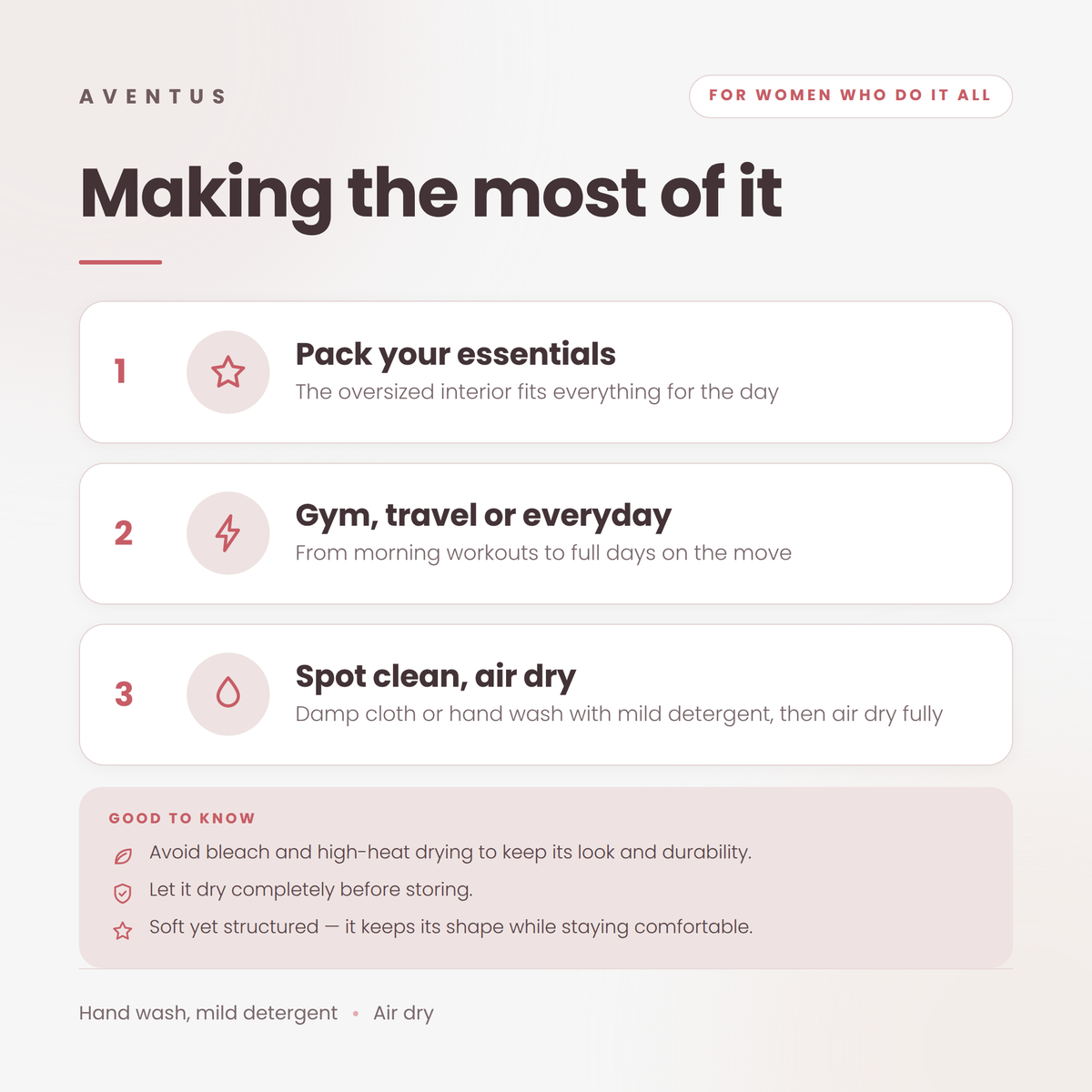 Aventus Tote Bag — Making the most of it