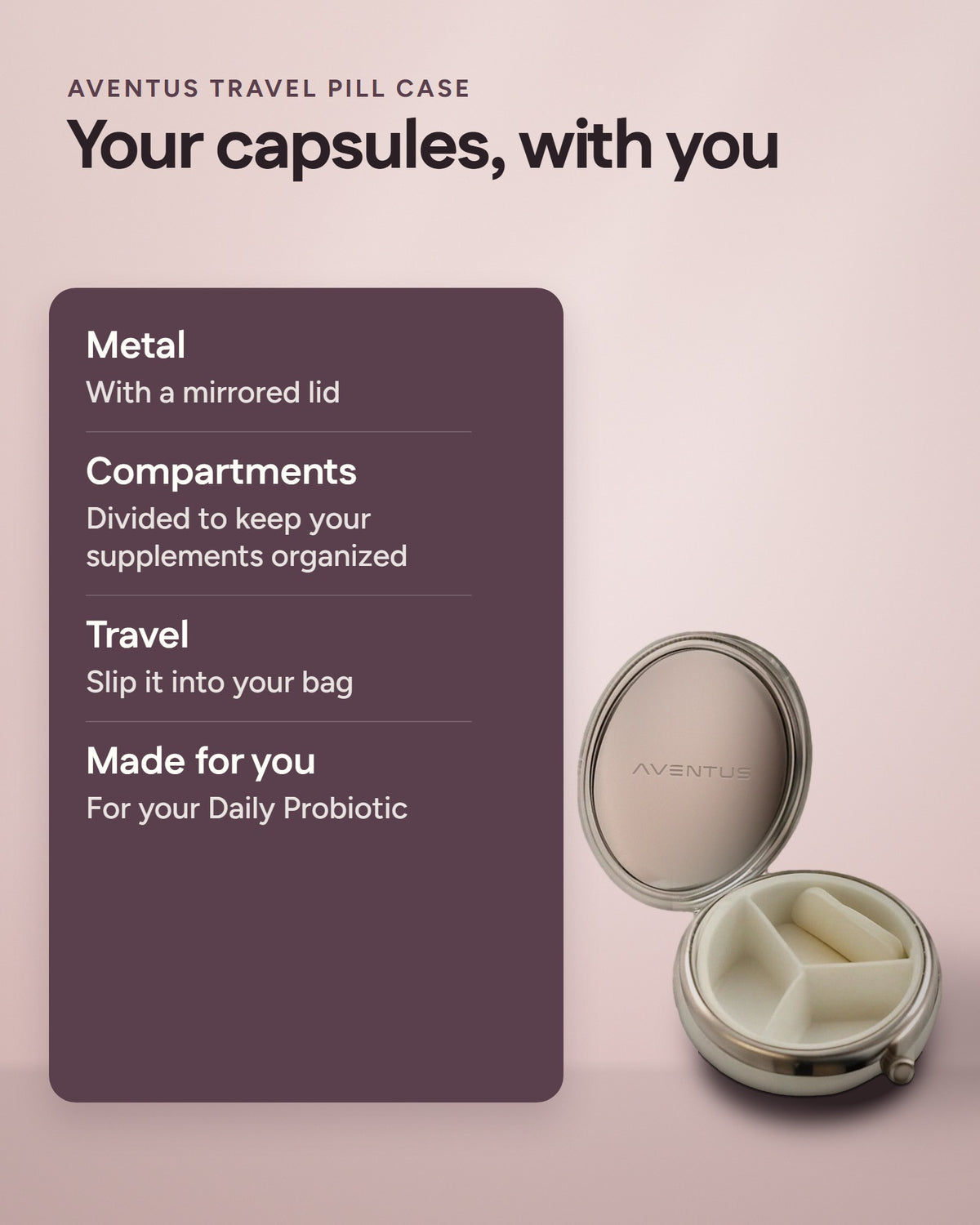 Aventus Travel Pill Case: benefits
