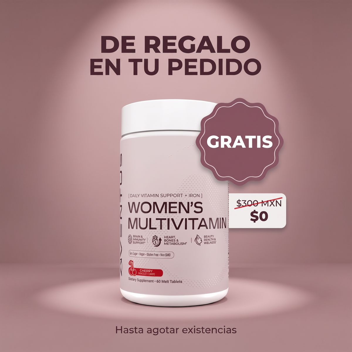 Multivitamínico gratis con tu pedido - banner mobile MX
