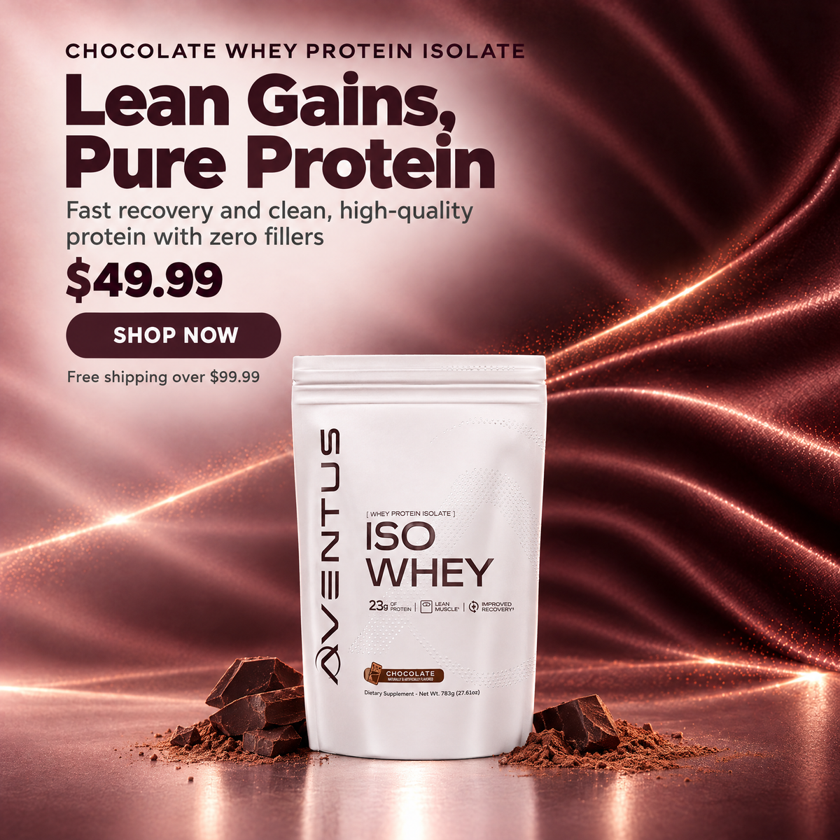 Chocolate Whey Protein Isolate — Lean Gains, Pure Protein