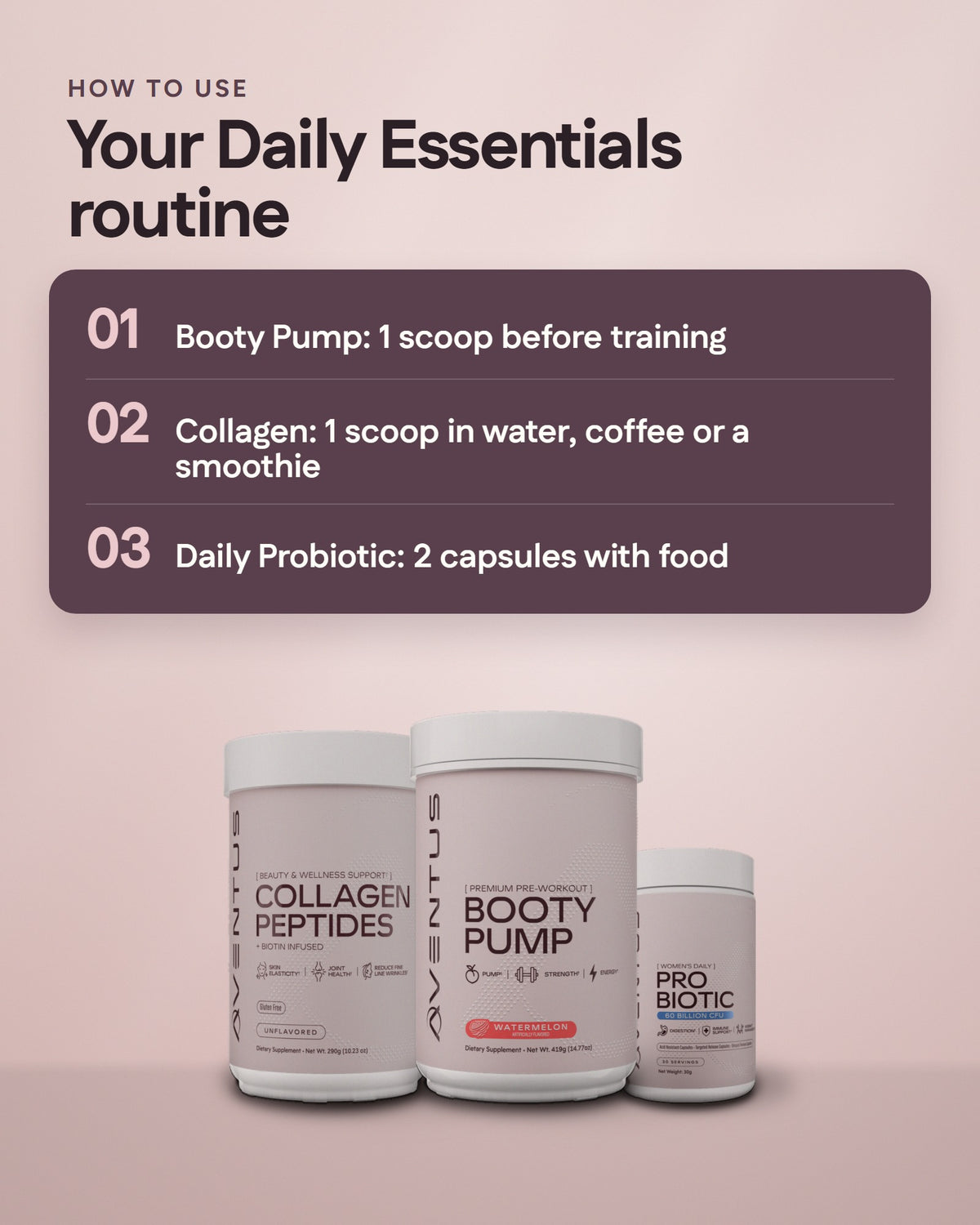 Aventus Daily Essentials Bundle: how to use
