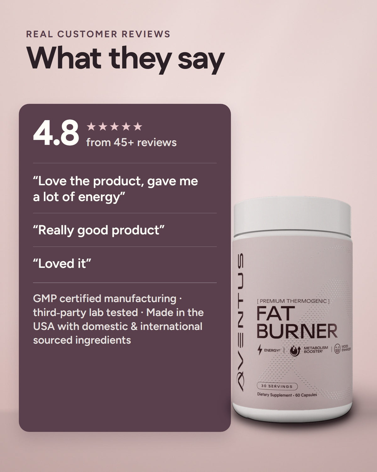 Aventus Fat Burner: customer reviews