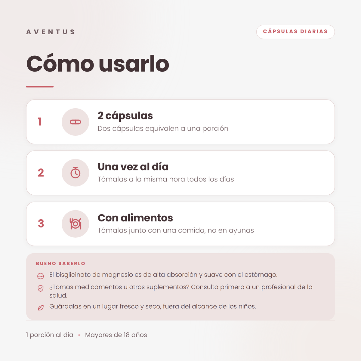 Cápsulas de Magnesio — Cómo usarlo