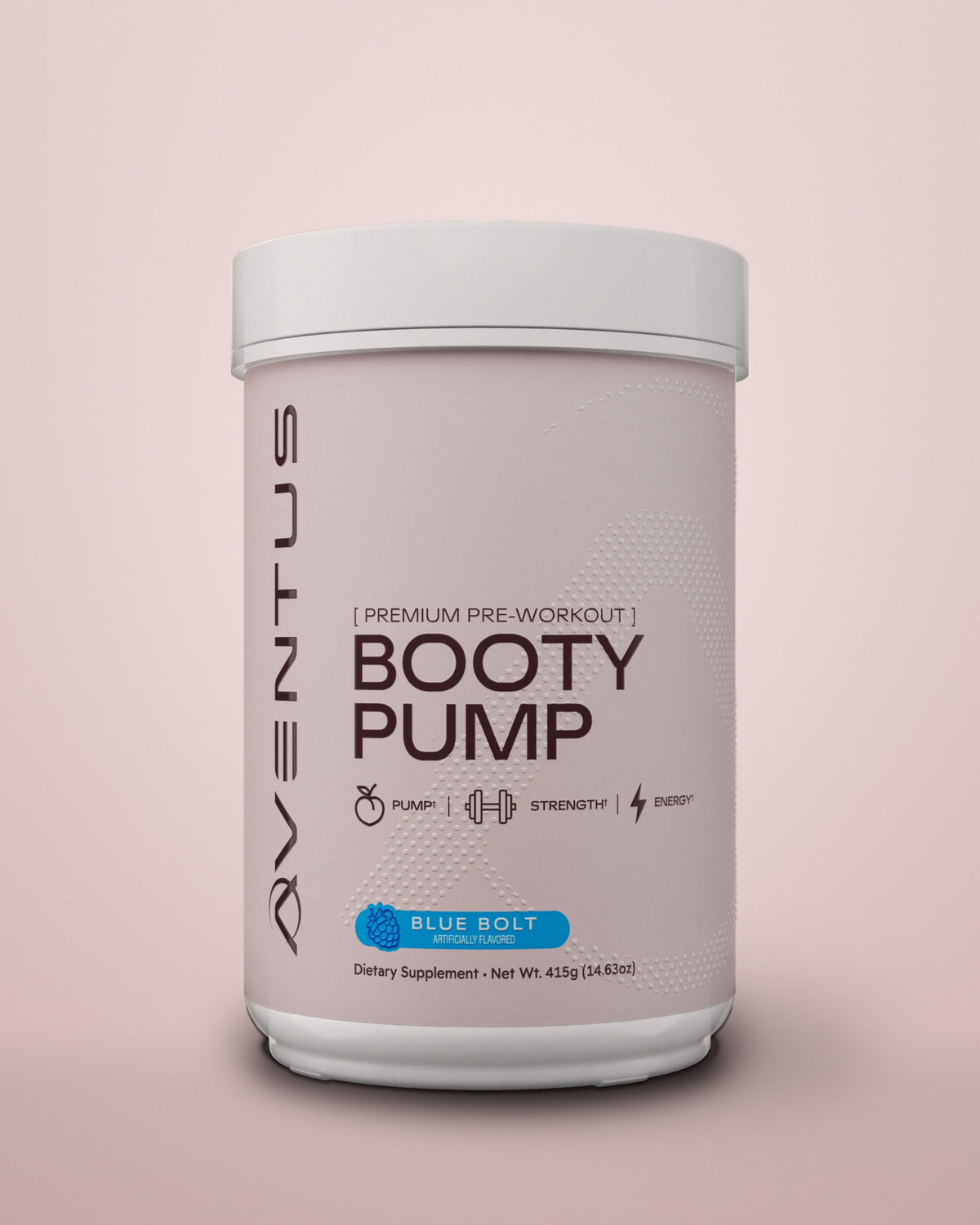 Aventus Booty Pump pre-workout, Blue Bolt